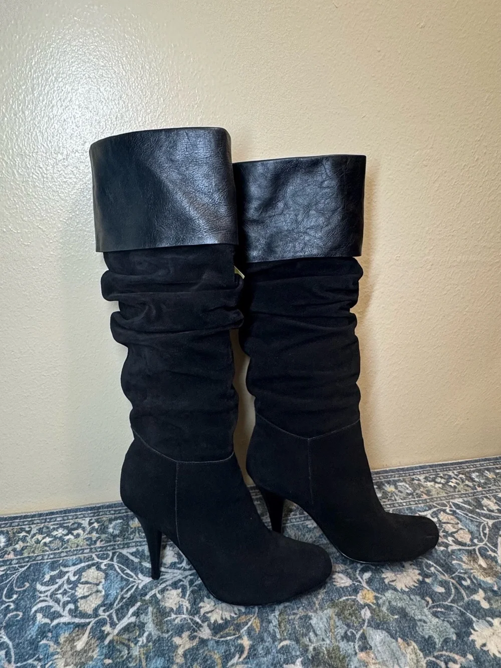 Women's Roberto Botella m Black Slouch High Heel Boots
